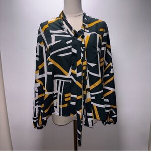 SHEIN Geometric Blouse Size M